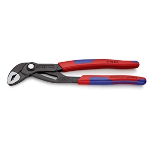 KNIPEX Cobra Hochleistungs-Wasserpumpenzange mit Schnelleinstellung und schlanken Mehrkomponenten-Griffhüllen 250 mm 87 02 250